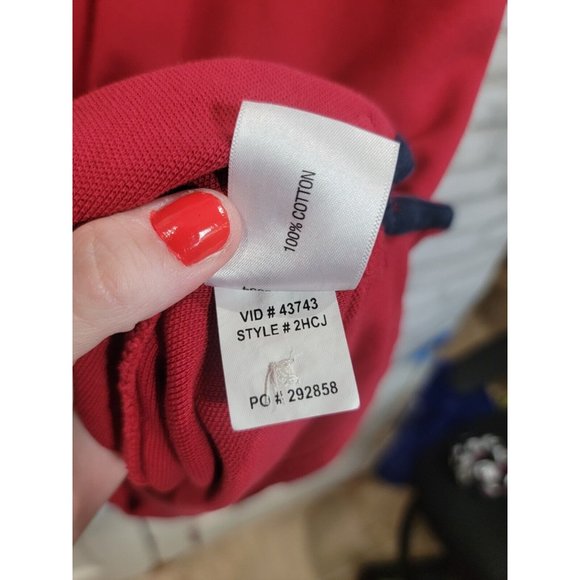 ORVIS Golf Polo Shirt Short Sleeve Red Fly Fishing Mens XL Heavy Sz Medium Clean - Picture 11 of 13